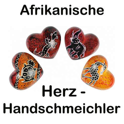 Herz Handschmeichler aus Afrika, Speckstein - Handarbeit