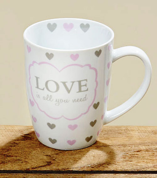 Tasse Kaffeebecher Kaffeetasse Becher Teetasse - mit Herz Design Love