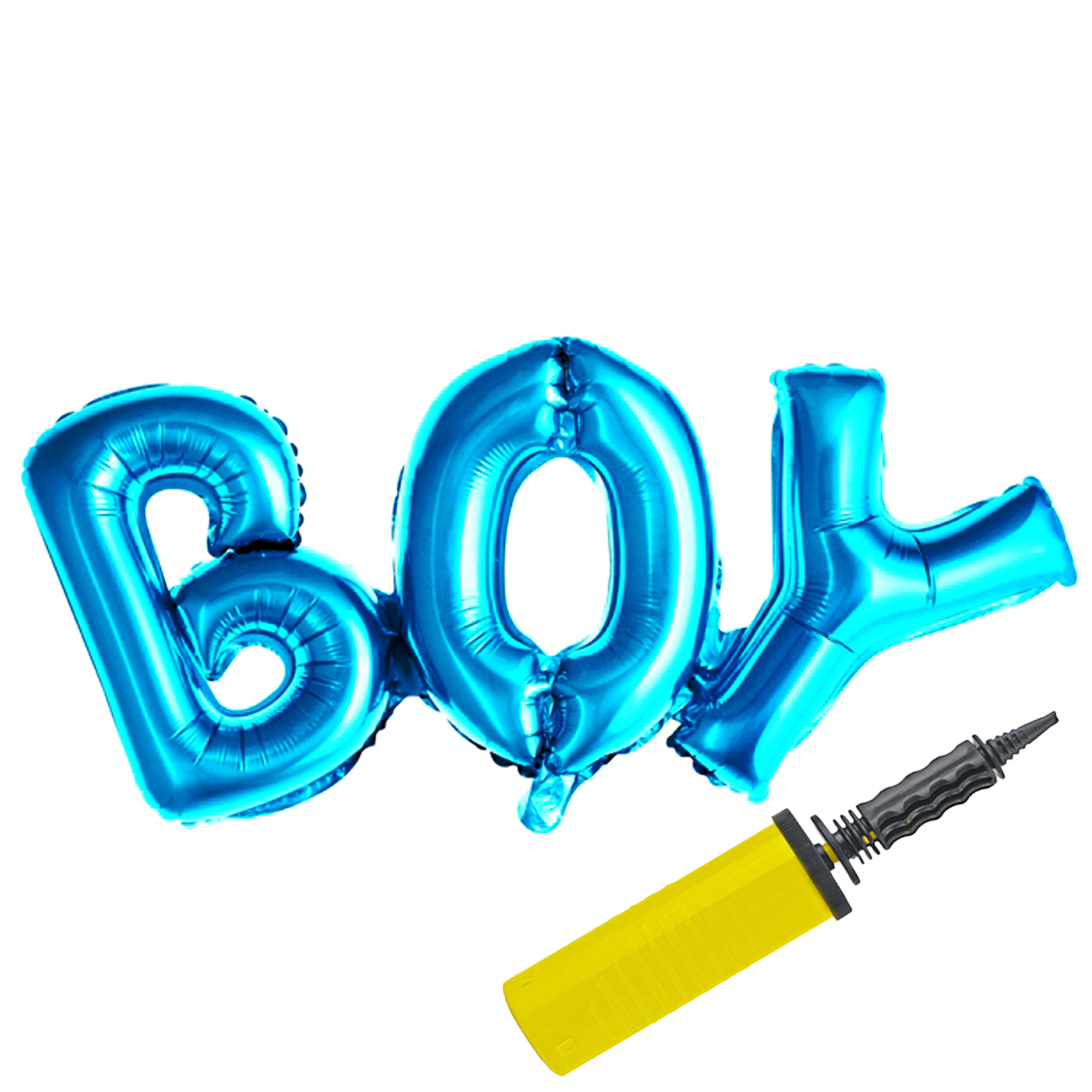 Folienballon Boy Geburt Taufe Dekoration blau Ballons Luftballons + Luftpumpe